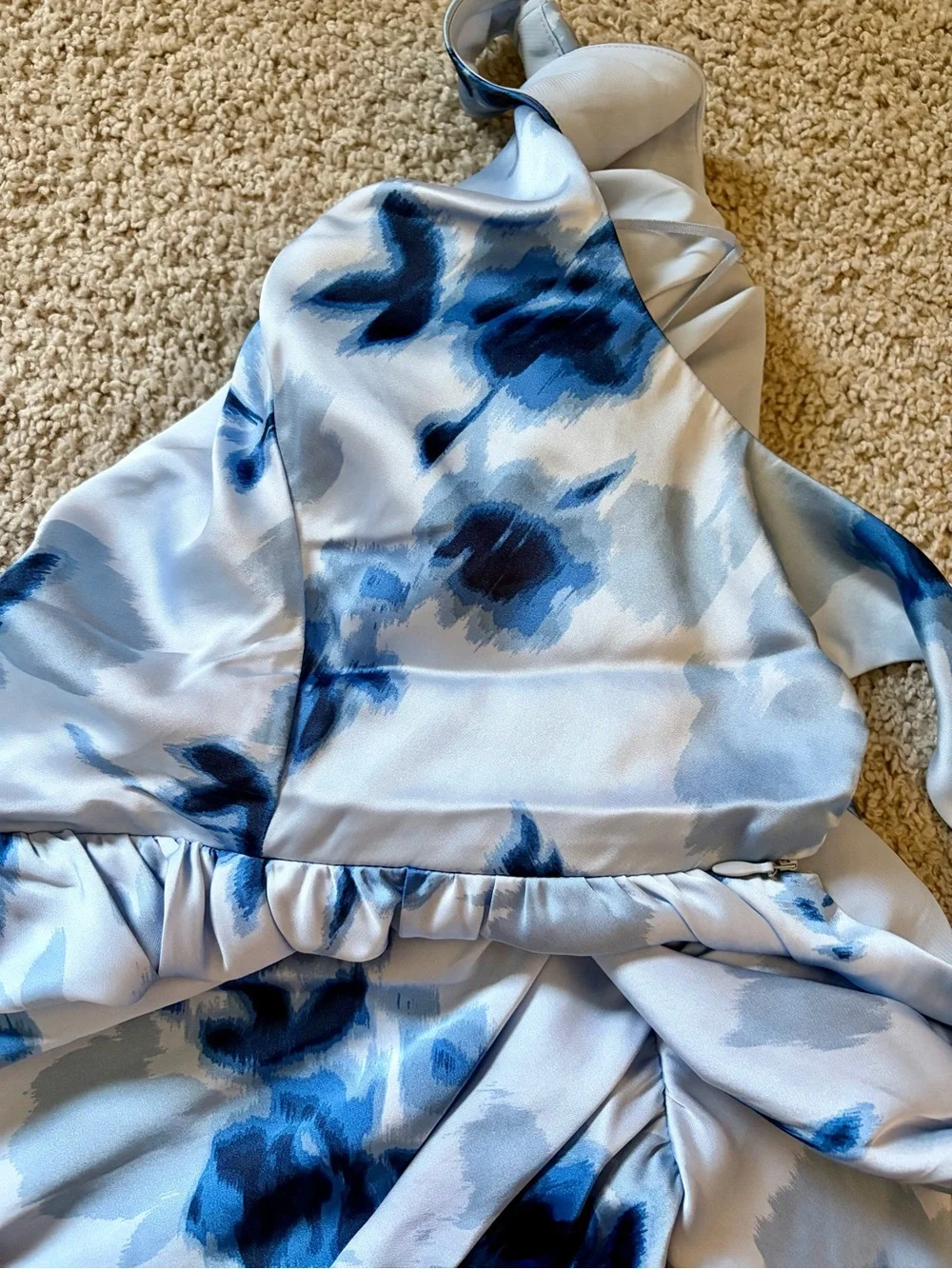 Abercrombie  Blue Floral Cowl Neck Dress
